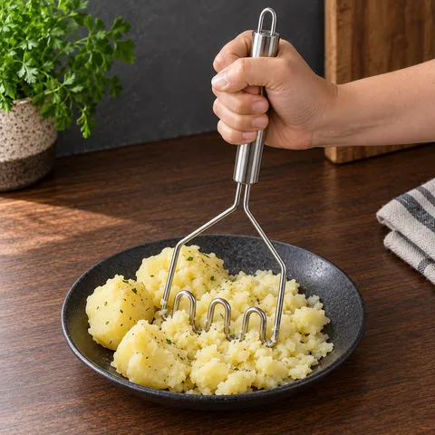 Hugo Potato Masher used in context; styling props are not included