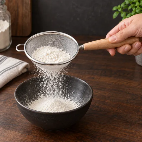 Felix Fine Sieve used in context; styling props are not included
